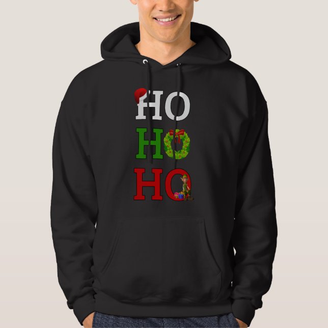 Ho Ho Ho Frory Christmas Elf Hoodie (Vorderseite)