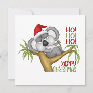 Ho Ho Ho Frory Christmas Koala Feiertagskarte