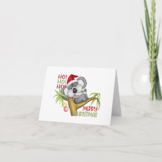 Ho Ho Ho Frory Christmas Koala Karte