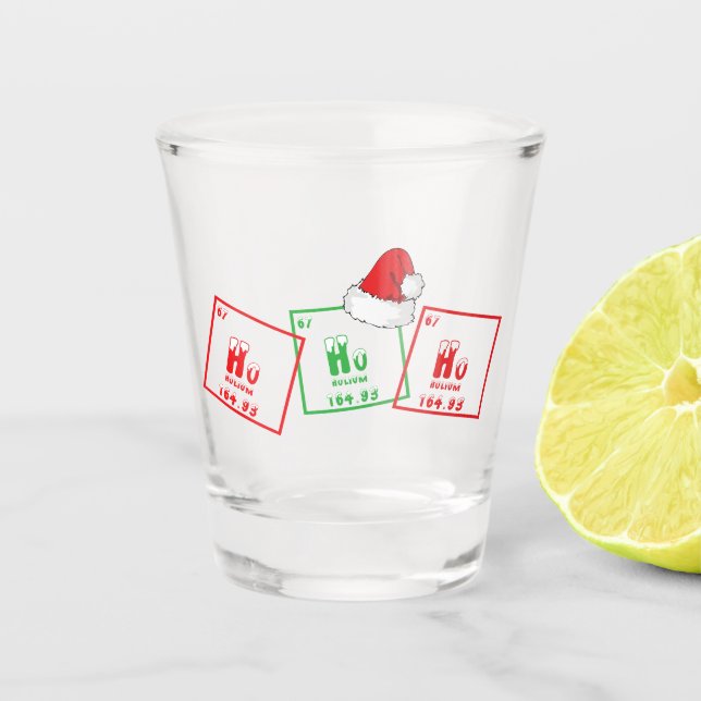 Ho Ho Ho | Funny Christmas Chemistry Geek Spaß Schnapsglas (Vorderseite)
