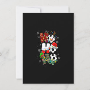 Ho Ho Ho Funny Soccer Rentier Weihnachtsmannmütze Einladung