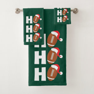 Ho Ho Ho Fußball Lustiger Weihnachtszeit Humor Badhandtuch Set