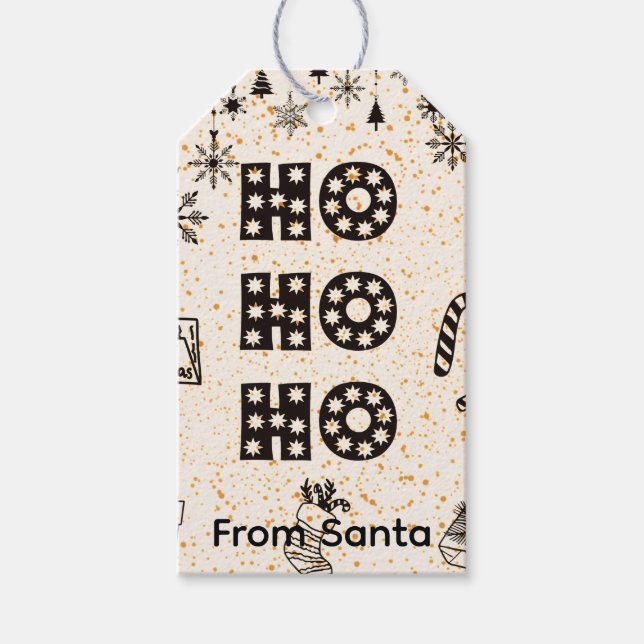 Ho ho ho geschenkanhänger (Vorderseite)