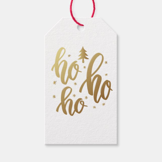 Ho Ho Ho Geschenkanhänger (Vorderseite)