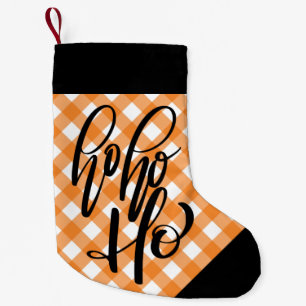 HO HO HO - GINGHAM Weihnachts-Strumpf Kleiner Weihnachtsstrumpf