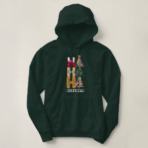 Ho Ho Ho Glitzer Coquette Weihnachtswald Hoodie