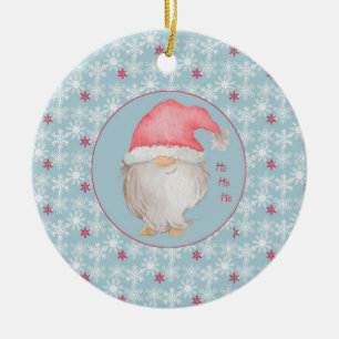 Ho Ho Ho Gnome 1. Weihnachten als Big Sister Foto Keramik Ornament