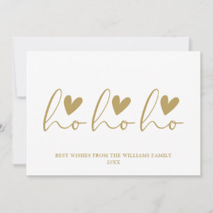 Ho Ho Ho Gold Script Herz Weihnachten