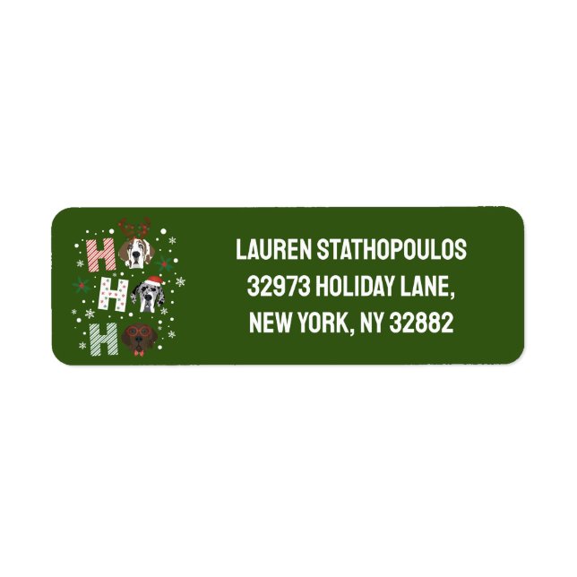 Ho Ho Ho Great Dane Frohe Weihnachten (Vorne)