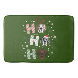 Ho Ho Ho Great Dane Frohe Weihnachten Badematte