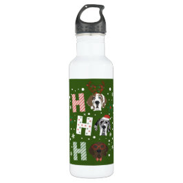 Ho Ho Ho Great Dane Frohe Weihnachten Edelstahlflasche