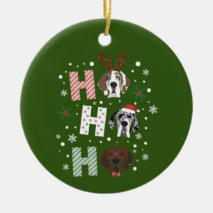 Ho Ho Ho Great Dane Frohe Weihnachten Keramik Ornament