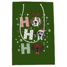 Ho Ho Ho Great Dane Frohe Weihnachten Mittlere Geschenktüte