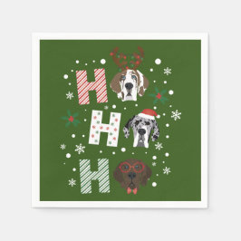 Ho Ho Ho Great Dane Frohe Weihnachten Serviette