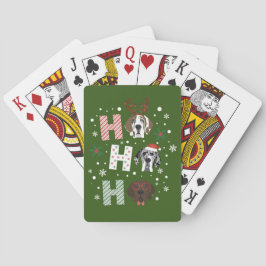 Ho Ho Ho Great Dane Frohe Weihnachten Spielkarten