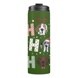 Ho Ho Ho Great Dane Frohe Weihnachten Thermosbecher