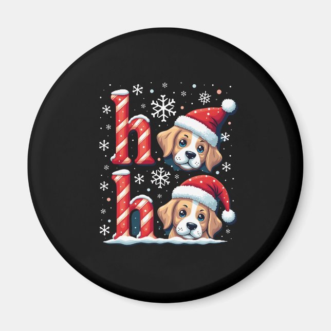 Ho Ho Ho Great Pyrenees Dog Lover Christmas Santa  Magnet (Vorne)