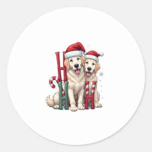 Ho Ho Ho Great Pyrenees Hunde Liebhaber Weihnachte Runder Aufkleber