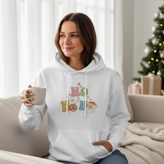 Ho Ho Ho Groovy Frohe Weihnachten Hoodie (Von Creator hochgeladen)