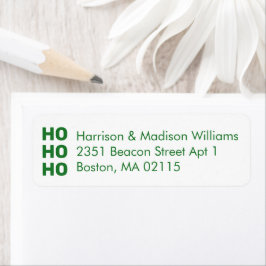 Ho Ho Ho grüne weiße Weihnachtsfeier Rücksendeadre