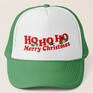 "Ho Ho Ho grüner u. weißer Hut der frohen Truckerkappe