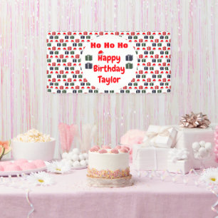 HO HO HO Happy Birthday Banner