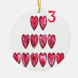 Ho Ho Ho Herz Sammlung. Keramik Ornament