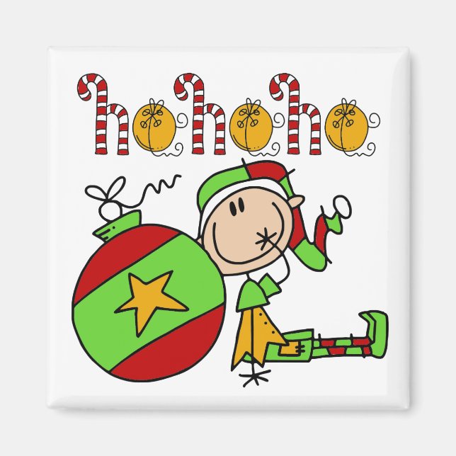 Ho Ho Ho Holiday Elf Magnet (Vorne)
