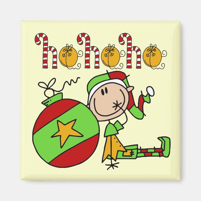 Ho Ho Ho Holiday Elf Weihnachten Magnet (Vorne)