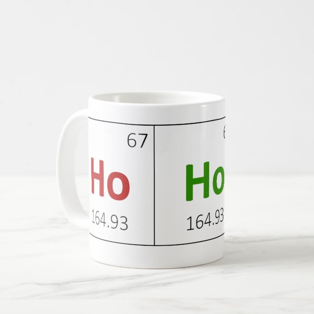Ho Ho Ho Holiday Periodische Tasse (Vorderseite Links)