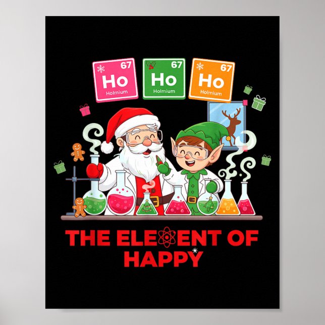Ho Ho Ho Holmium Chemistry Element 67 Meme Of Peri Poster (Vorne)