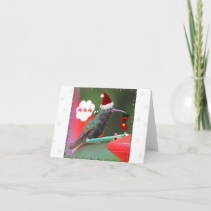 Ho Ho Ho Hummingbird Feiertagskarte