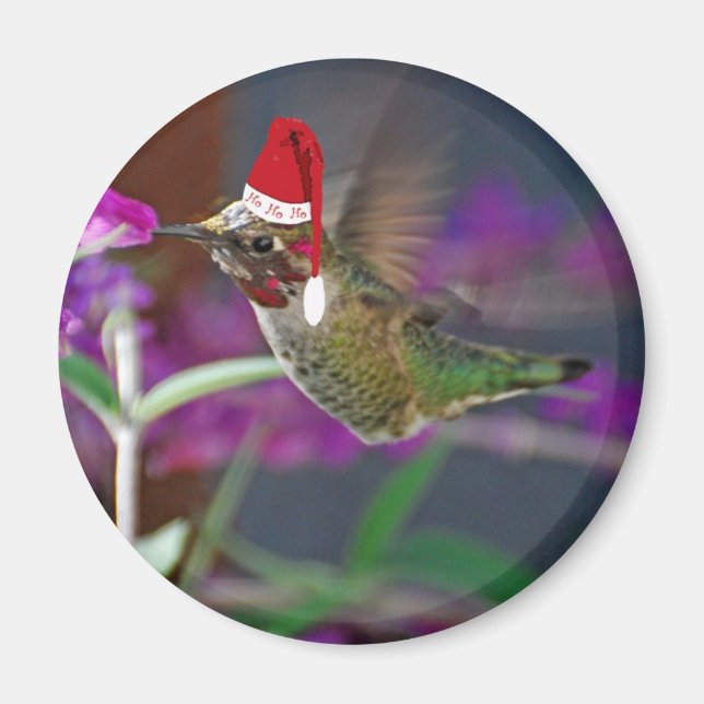 Ho Ho Ho Hummingbird Magnet (Vorne)