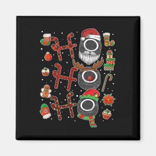 Ho Ho Ho Ice Hockey WeihnachtsEishockey Spieler XM Magnet