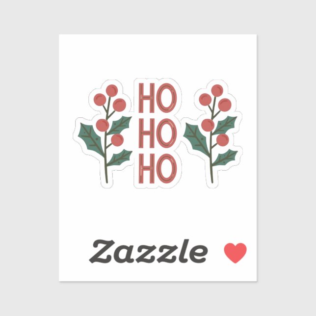 "Ho Ho Ho: Jolly Vibes die ganze Jahreszeit verbre Aufkleber (Blatt)