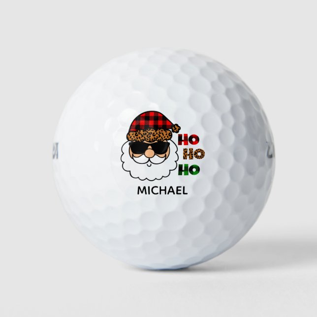Ho Ho Ho Kariert Cool Weihnachten Weihnachten Pers Golfball (Vorderseite)