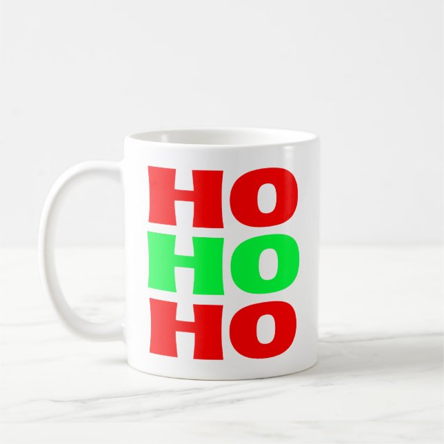 Ho Ho Ho Klassischer Weihnachtsbecher Kaffeetasse (Links)