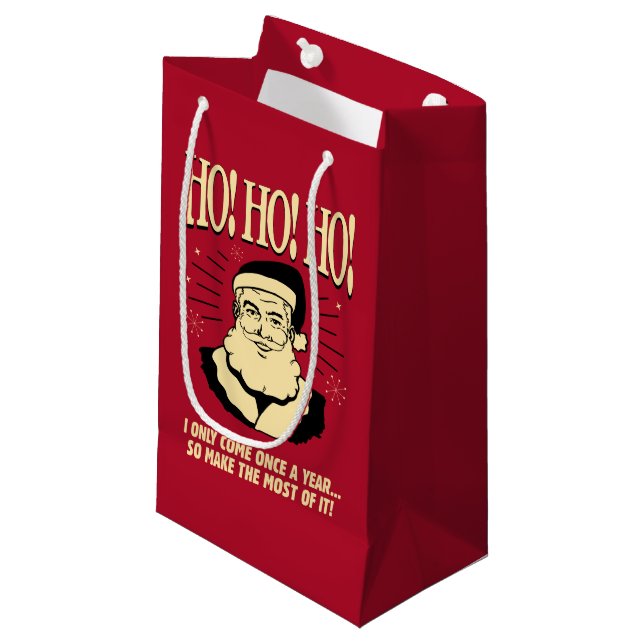 Ho! Ho! Ho! Kleine Geschenktüte (Vorderseite Schrägansicht)