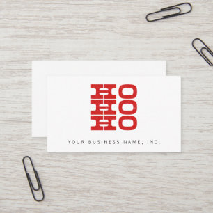 Ho Ho Ho (Letterpress-Stil) Visitenkarte
