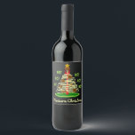 Ho! Ho! Ho! Marinara Christmas Pasta Tree Weinetikett<br><div class="desc">Ho! Ho! Ho! Marinara Weihnachten. Mit unseren skurrilen italienischen Spaß-Weinetiketten können Sie viel jubeln und lachen. Eine rote Gabel voller wirbelnder Spaghetti bildet einen Weihnachtsbaum, der auf einer grünen Platte liegt. Die Pasta-Bäume sind mit leckeren Fleischbällchen geschmückt und mit einem goldenen Stern bedeckt. Alles, was vermisst ist, ist die Marinara,...</div>