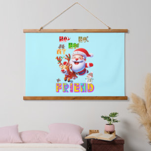 Ho Ho Ho Mein Lieber Freund Wandteppich Mit Holzrahmen