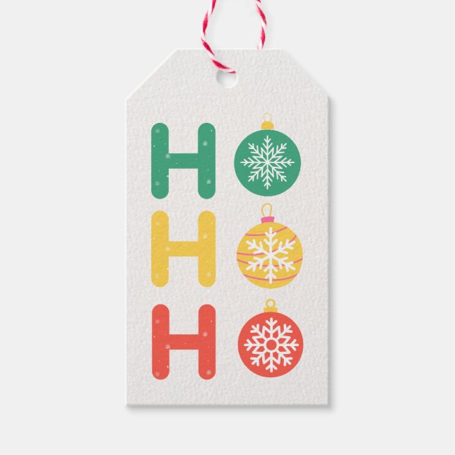 HO HO HO MERRY CHRISTMAS GESCHENKANHÄNGER (Vorderseite)