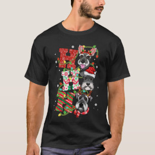 Ho Ho Ho Miniatur Schnauzer Niedlich Hundefreunde T-Shirt