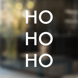Ho Ho Ho   Minimalistisch Clean Simple White Chris Fensteraufkleber