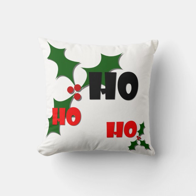 Ho Ho Ho Mistletoe Pillow Kissen (Vorderseite)