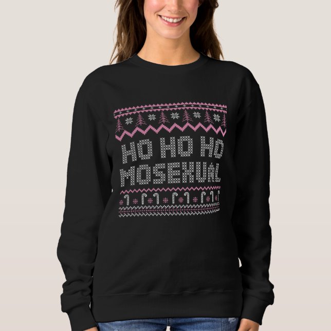 Ho Ho Ho Mosexual Gay Pride Ugly Christmas Tree LG Sweatshirt (Vorderseite)