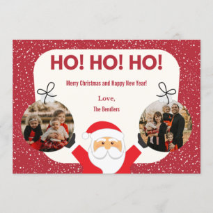 Ho! Ho! Ho! Multi-Foto-Urlaubskarte Einladung