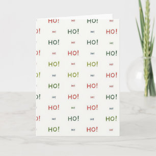 HO HO HO Muster Minimalistische Weihnachtskarte Karte