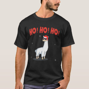 Ho Ho Ho Niedlich Llama Weihnachtsmannmütze HO Cub T-Shirt