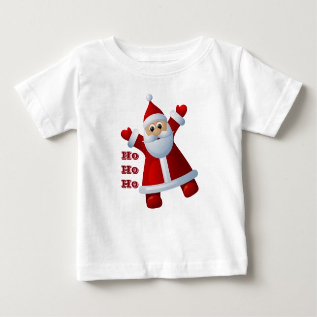 HO! HO! HO! Niedlicher Weihnachtsmann frohe Weihna Baby T-shirt (Vorderseite)